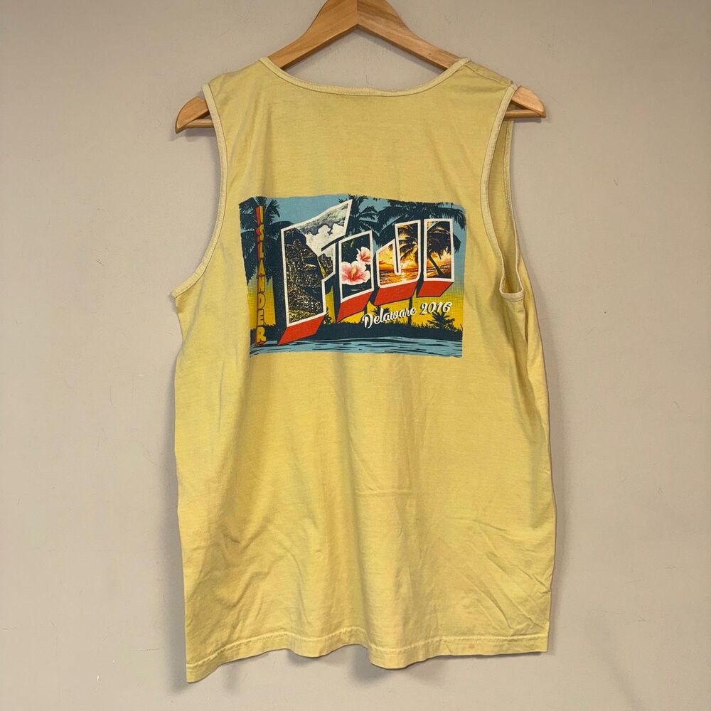 FIJI Islander Tank Top  Mens Medium Phi Gamma Delta Fraternity UD Delaware 2016